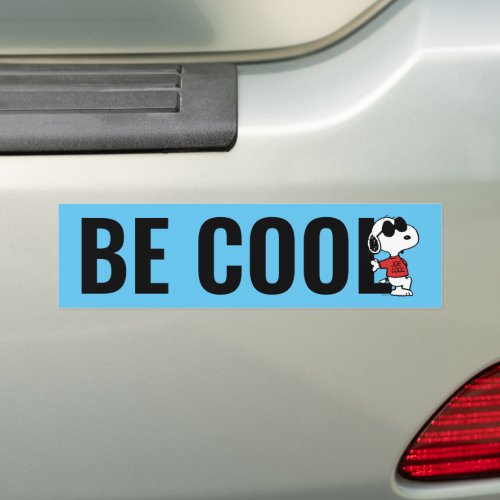 Snoopy Joe Cool Standing Bumper Sticker