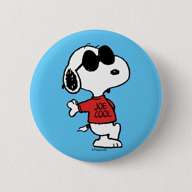 Snoopy "Joe Cool" Standing Button (Front)