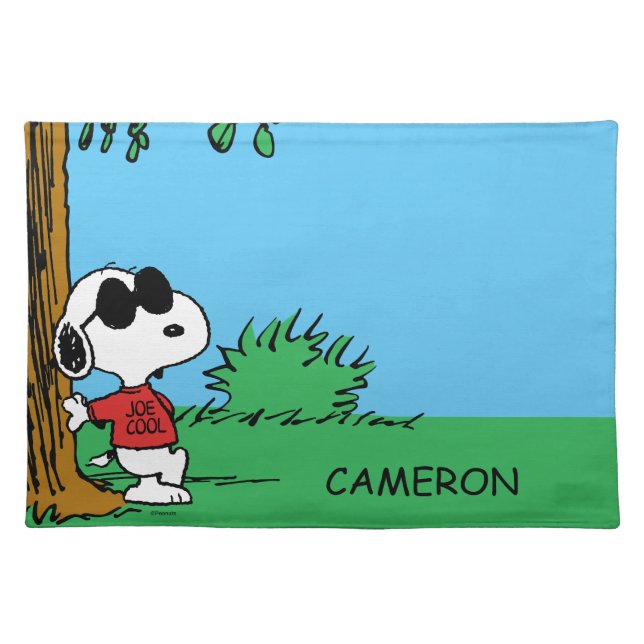 Snoopy "Joe Cool" Standing Cloth Placemat (Front)