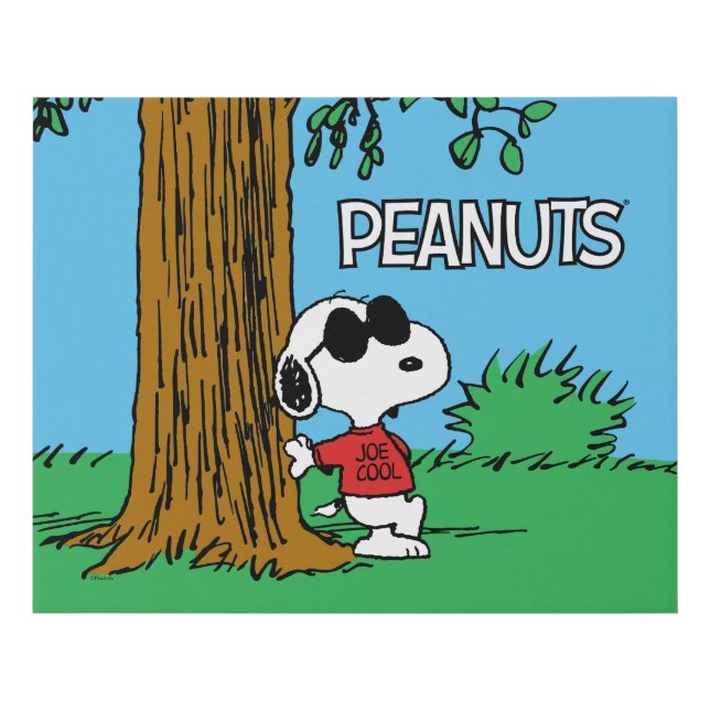 Snoopy "Joe Cool" Standing Faux Canvas Print (Front)
