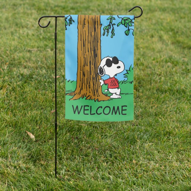 Snoopy "Joe Cool" Standing Garden Flag (In SItu)