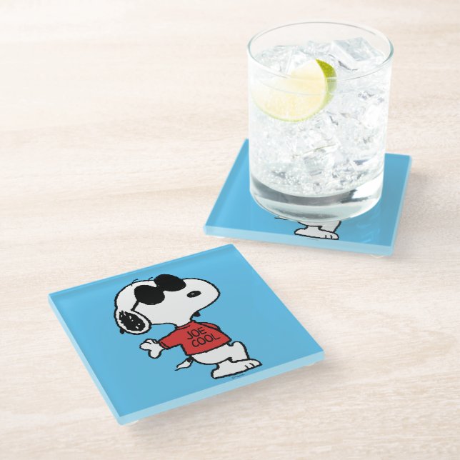 Snoopy "Joe Cool" Standing Glass Coaster (Angled)