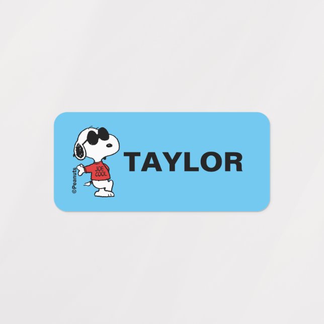 Snoopy "Joe Cool" Standing Kids' Labels (Design 1)