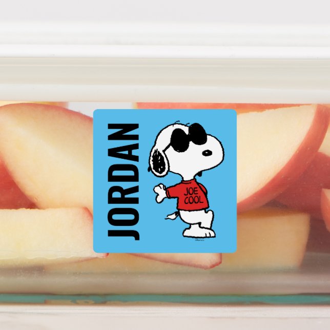 Snoopy "Joe Cool" Standing Labels (Affixed)
