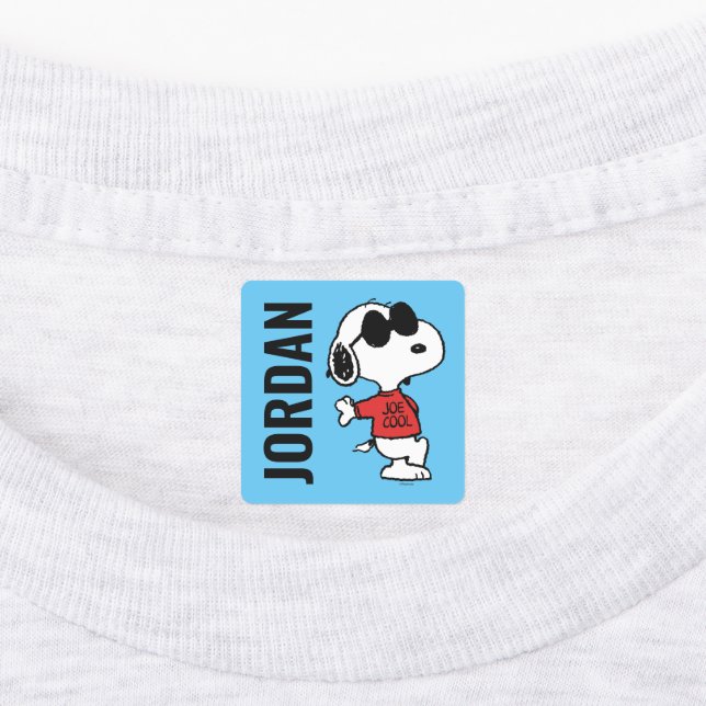 Snoopy "Joe Cool" Standing Labels (Affixed)