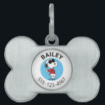 Snoopy "Joe Cool" Standing Pet ID Tag<br><div class="desc">Check out Snoopy's alter-ego Joe Cool standing and leaning.</div>