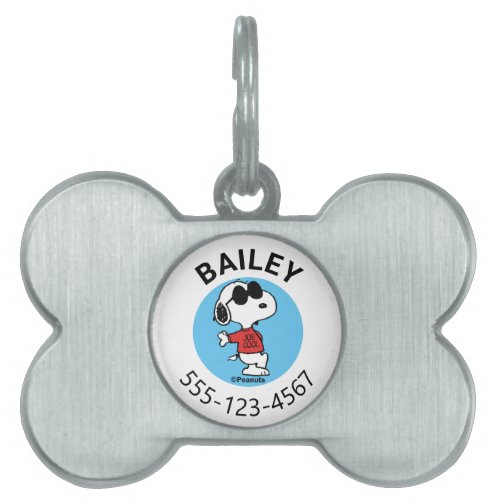 Snoopy Joe Cool Standing Pet ID Tag