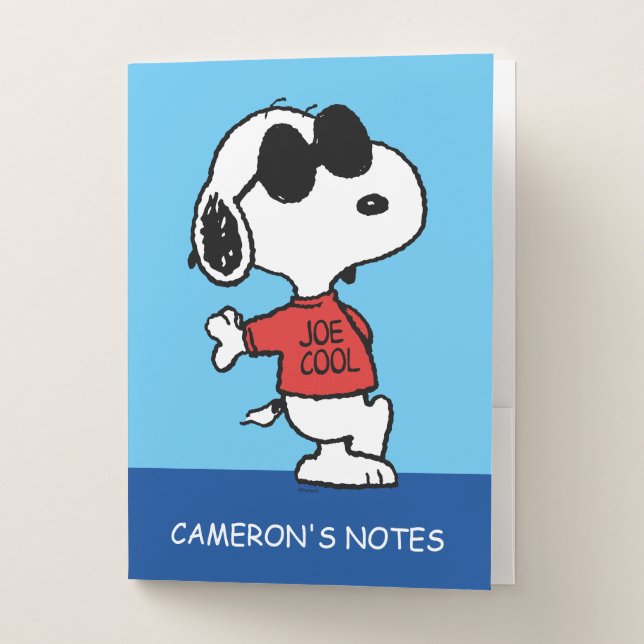 Snoopy "Joe Cool" Standing Pocket Folder (Front)