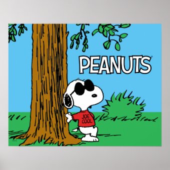 Snoopy "Joe Cool" Standing Poster | Zazzle