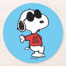 Snoopy &quot;Joe Cool&quot; Standing Round Paper Coaster