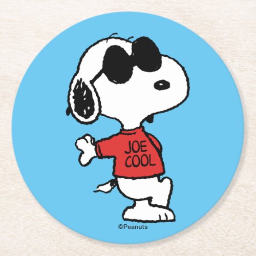 Snoopy Joe Cool Standing Round Paper Coaster