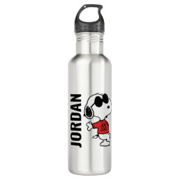 Snoopy &quot;Joe Cool&quot; Standing Stainless Steel Water Bottle