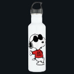 Snoopy "Joe Cool" Standing Stainless Steel Water Bottle<br><div class="desc">Check out Snoopy's alter-ego Joe Cool standing and leaning.</div>