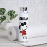 Snoopy "Joe Cool" Standing Water Bottle<br><div class="desc">Check out Snoopy's alter-ego Joe Cool standing and leaning.</div>