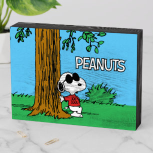 Snoopy "Joe Cool" Standing Wooden Box Sign