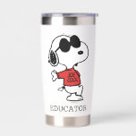 Snoopy "Joe Cool" Teacher Insulated Tumbler<br><div class="desc">If you are a Teacher you will use with pride. If you have a special Teacher in your life this could be that awesome gift.</div>