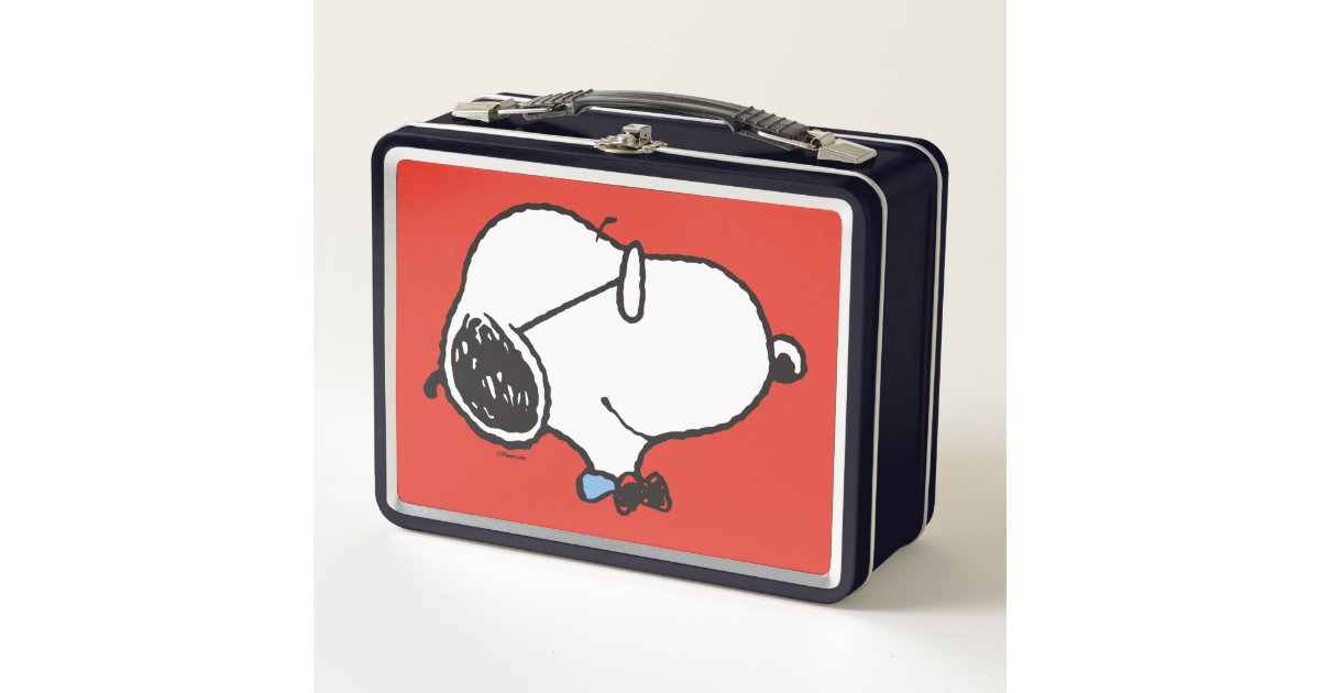 Snoopy Joe Preppy Houndstooth Pattern Metal Lunch Box