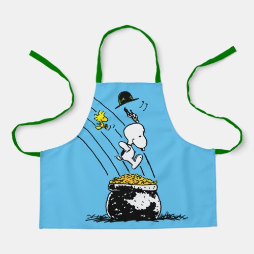 Snoopy Jumping into Pot of Gold Apron