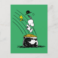 Snoopy Jumping into Pot of Gold