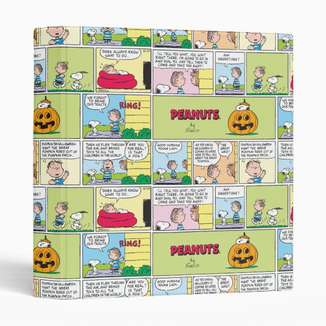 Snoopy & Linus | The Great Pumpkin News 3 Ring Binder (Front/Spine)