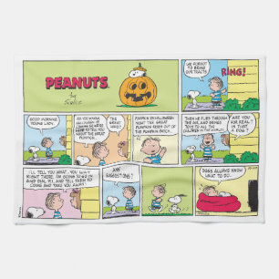 Snoopy & Linus The Great Pumpkin News Kitchen Towel