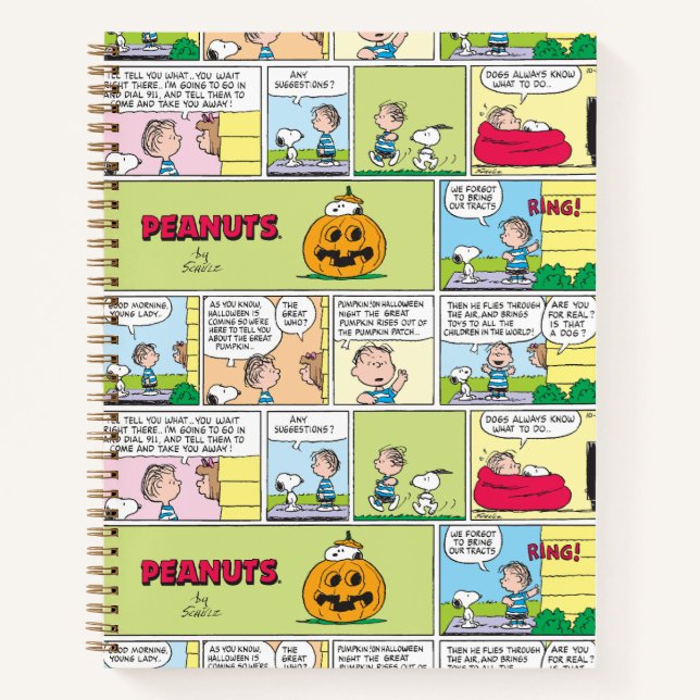 Snoopy & Linus | The Great Pumpkin News Notebook (Front)