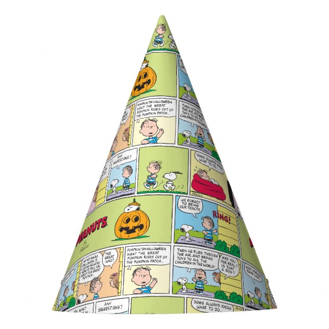 Snoopy & Linus | The Great Pumpkin News Party Hat (Front)