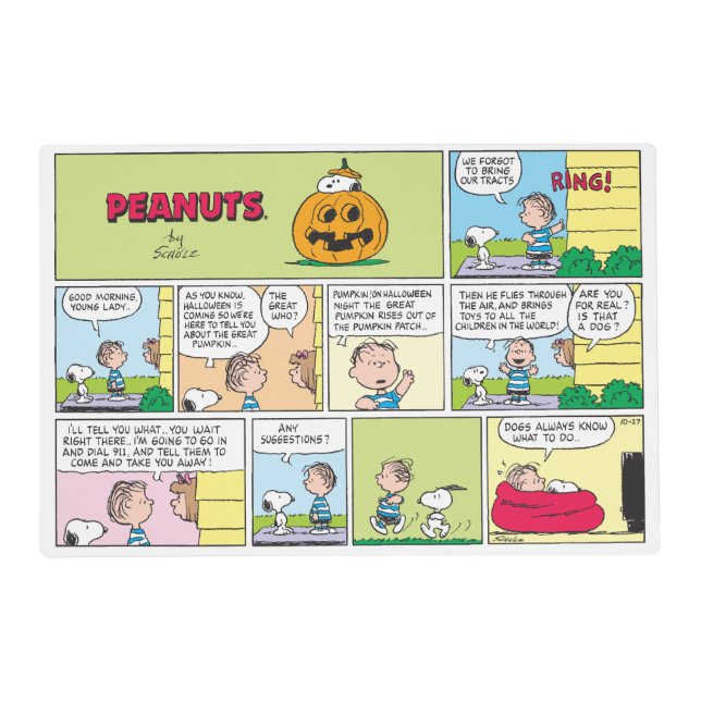 Snoopy & Linus | The Great Pumpkin News Placemat (Front)