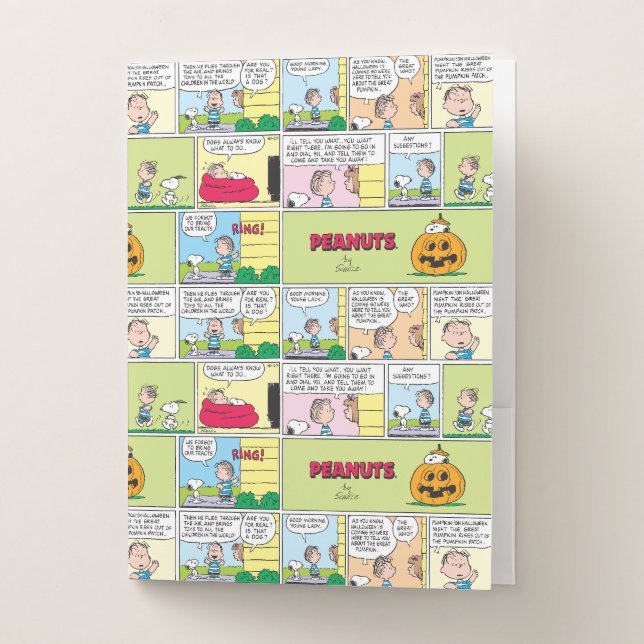Snoopy & Linus | The Great Pumpkin News Pocket Folder (Front)