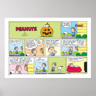 Snoopy & Linus The Great Pumpkin News Poster