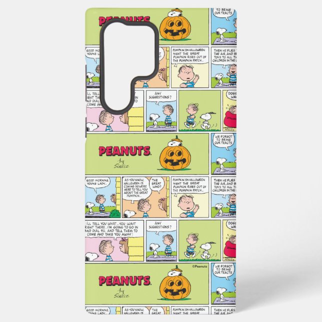 Snoopy & Linus | The Great Pumpkin News Samsung Galaxy Case (Back)