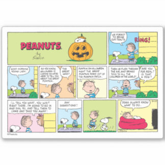 Snoopy & Linus | The Great Pumpkin News Sticker