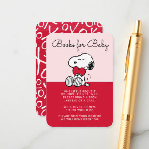 Snoopy   Little Sweetheart Baby Shower Enclosure C Card