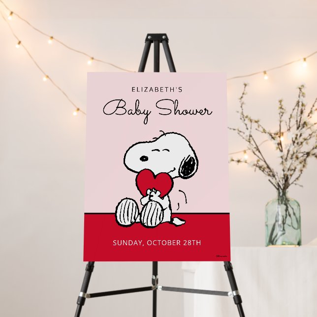 Snoopy | Little Sweetheart Baby Shower Foam Board (In Situ (Stand))