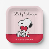 Snoopy | Little Sweetheart Baby Shower Paper Plate