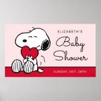 Snoopy | Little Sweetheart Baby Shower Poster