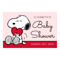 Snoopy | Little Sweetheart Baby Shower Poster