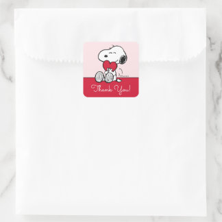 Snoopy | Little Sweetheart Baby Shower Square Stic Sticker