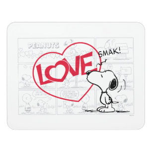 Snoopy "Love" Comic Strip Graphic Door Sign
