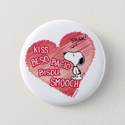 Snoopy Multilingual Kiss Button