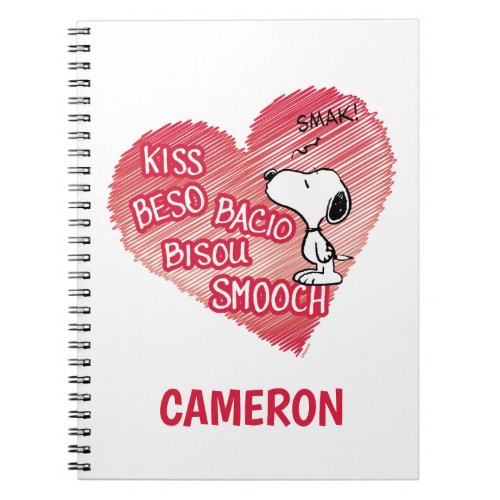 Snoopy Multilingual Kiss Notebook