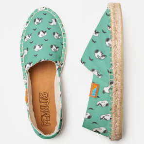 Snoopy Mustaches & Teal Pattern Espadrilles