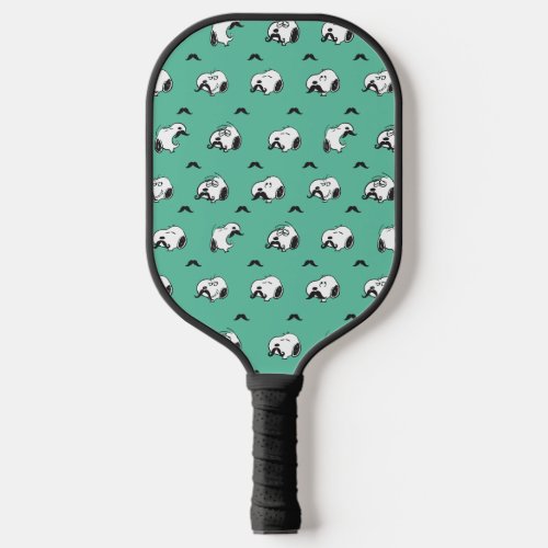 Snoopy Mustaches  Teal Pattern Pickleball Paddle