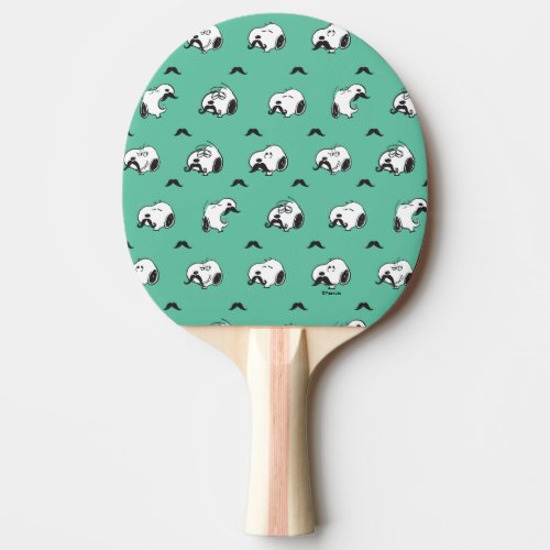 Snoopy Mustaches  Teal Pattern Ping Pong Paddle