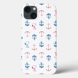Snoopy Nautical Anchor Pattern iPhone 13 Case