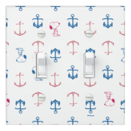 Snoopy Nautical Anchor Pattern Light Switch Cover