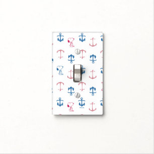 Snoopy Nautical Anchor Pattern Light Switch Cover