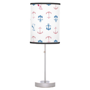 Snoopy Nautical Anchor Pattern Table Lamp