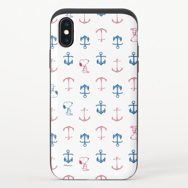 Snoopy Nautical Anchor Pattern Uncommon iPhone Case (Back)