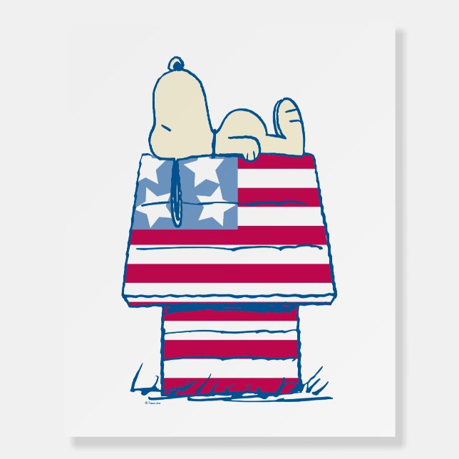 Snoopy on 4th of July Dog House Foam Board (Front)